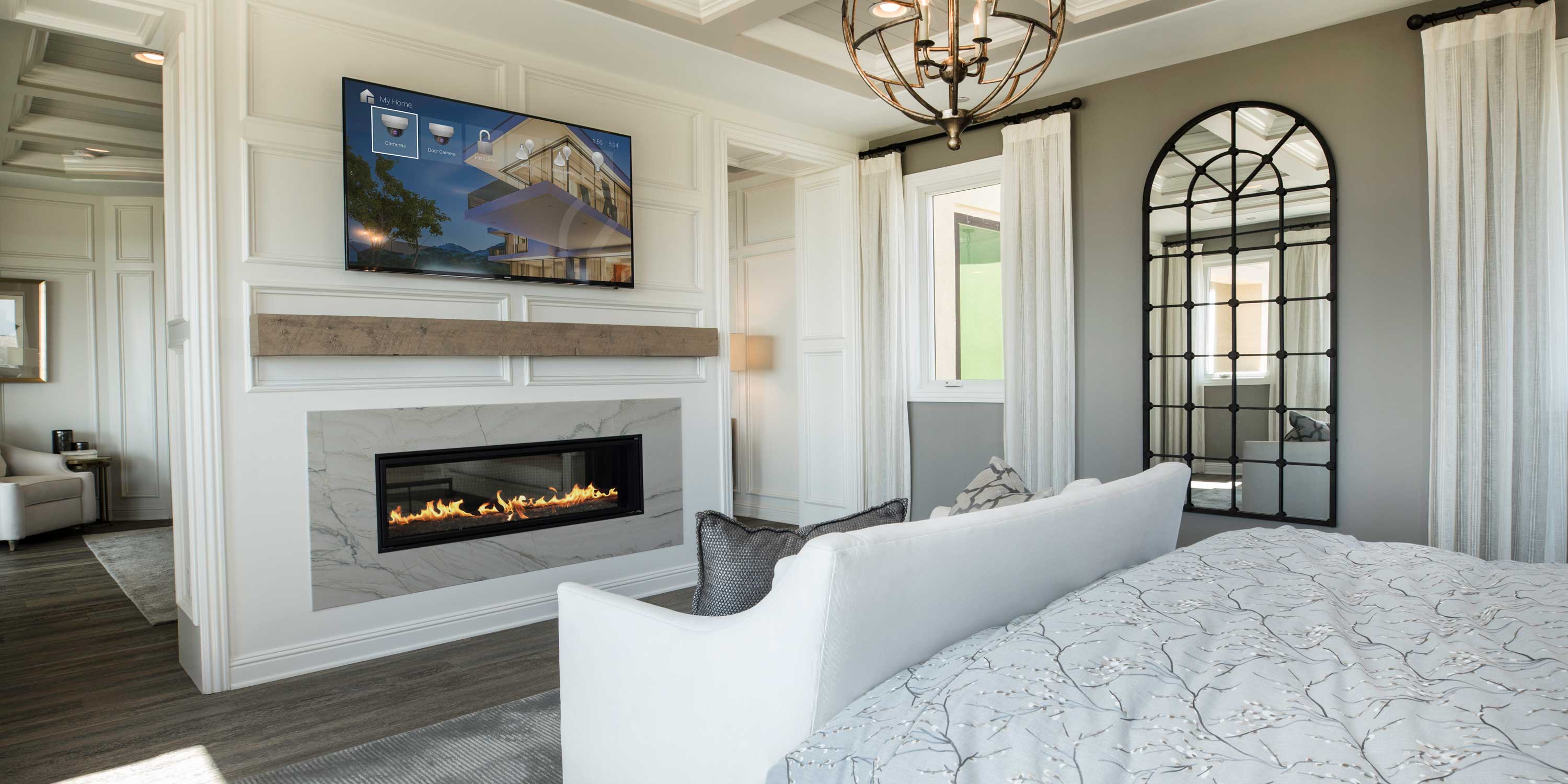 control4 interface on TV bedroom