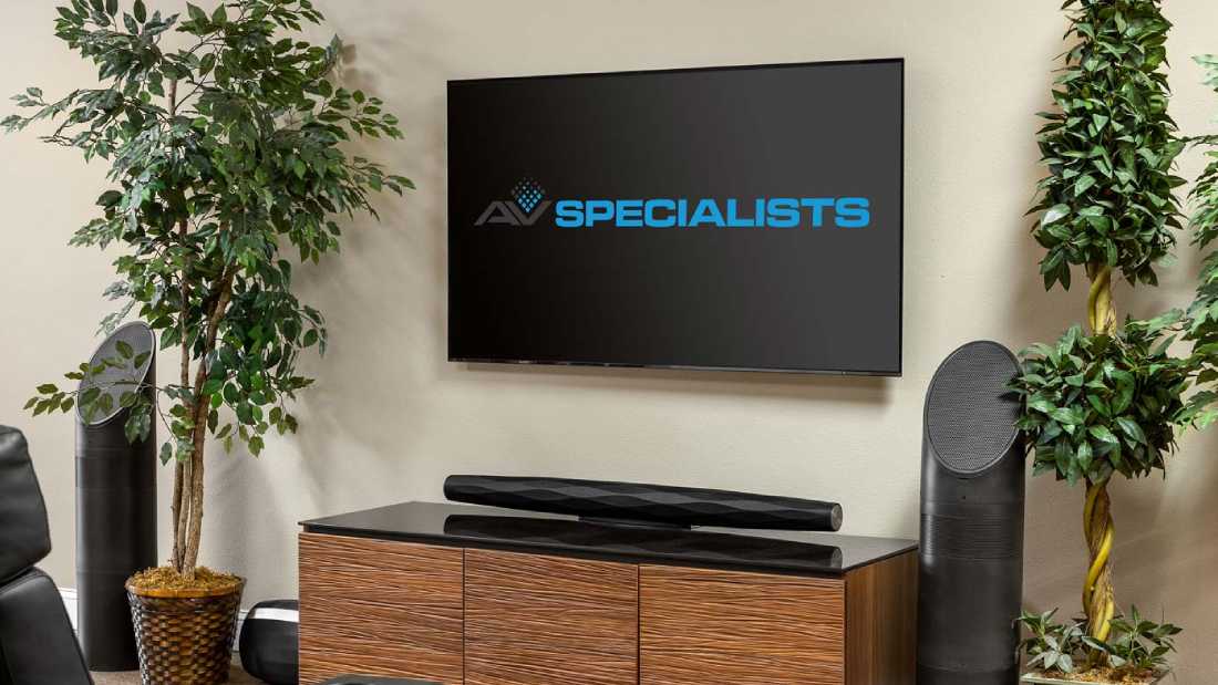 screen displaying av specialists logo