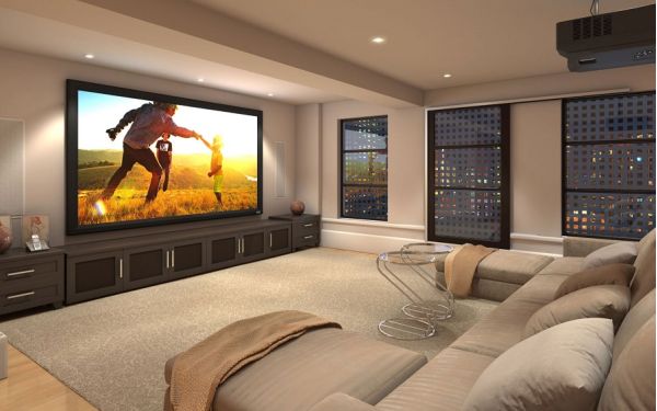 A custom home theater. 
